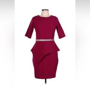Vittoria magenta peplum sheath dress, size 42 or small